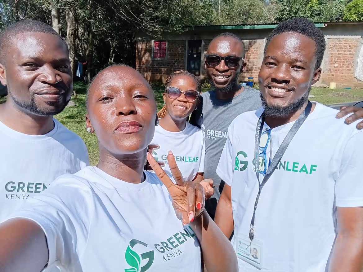 Green Leaf Kenya team members at a community event