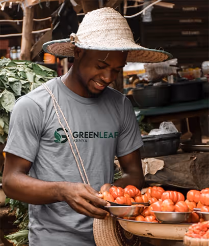 A farmer at work in Rachuonyo East
