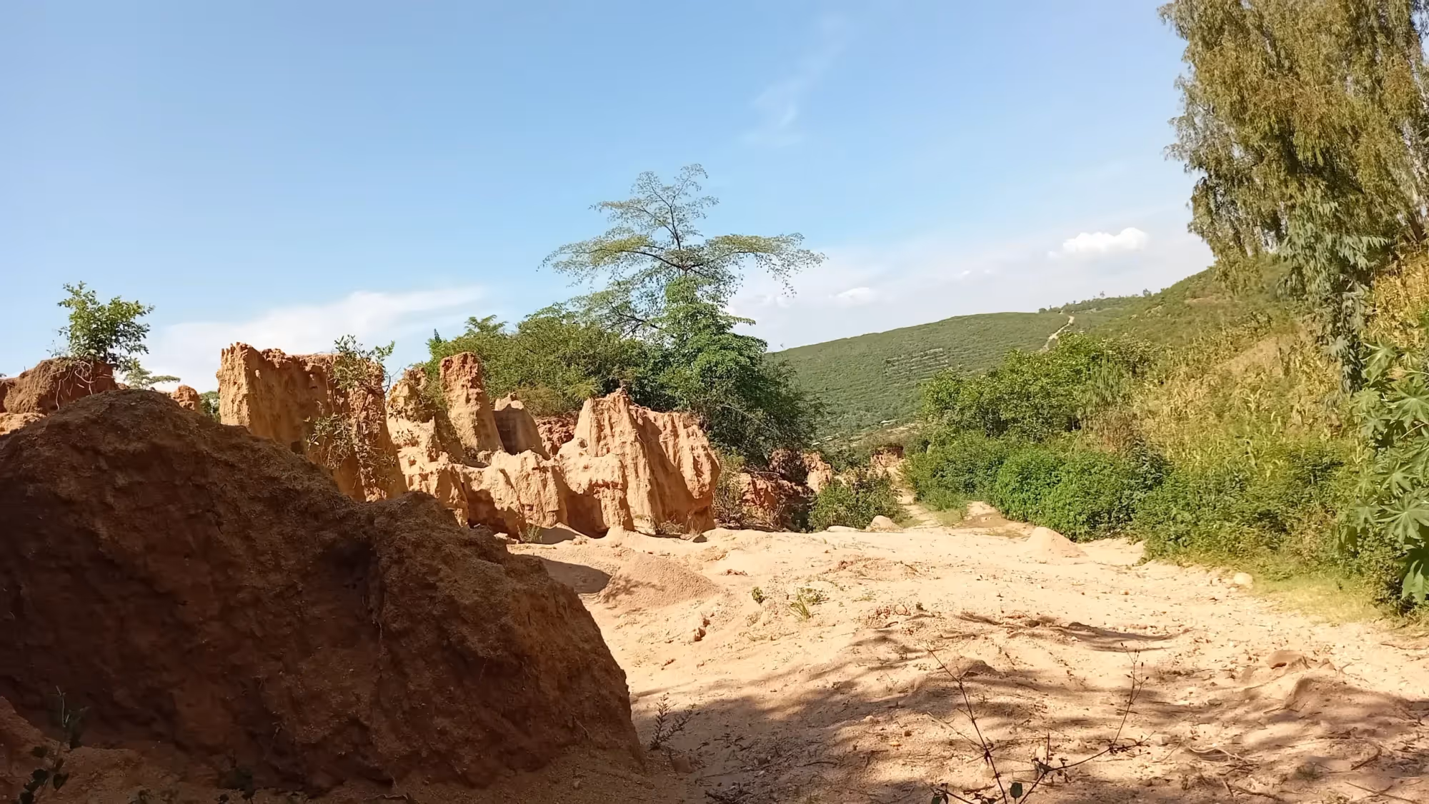 Wasted sand-mined land in Kabondo, Rachuonyo East, Homa Bay County