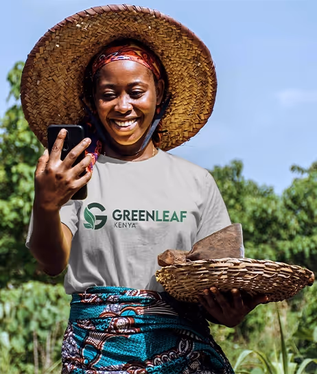 A woman farmer in her vegetable garden
